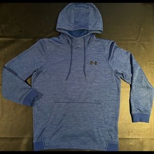 Under Armour Blue loose Cold Gear Hooded Sweatshirt women’s sz small